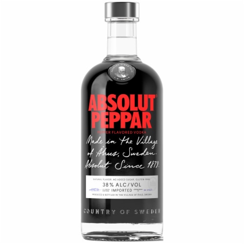 Absolut Peppar Flavored Vodka Perspective: back