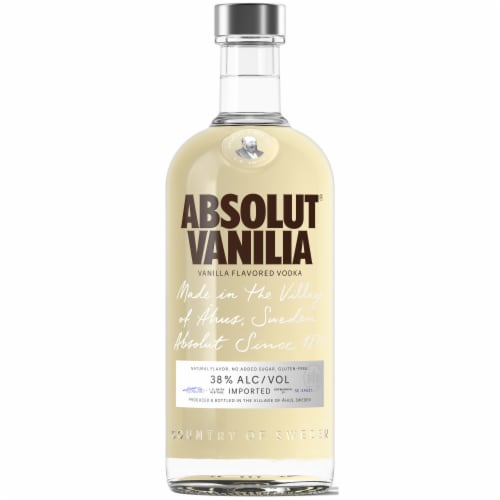 Absolut Vanilia Flavored Vodka Perspective: back