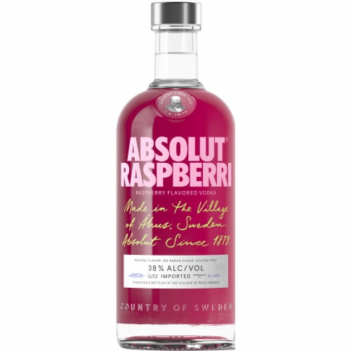 Absolut Raspberri Flavored Vodka Perspective: back