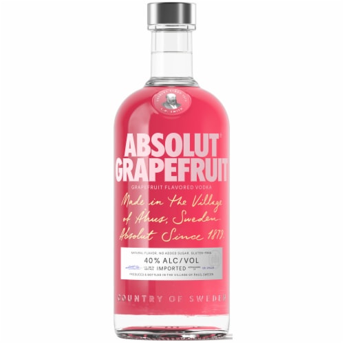 Absolut Grapefruit Flavored Vodka Perspective: back