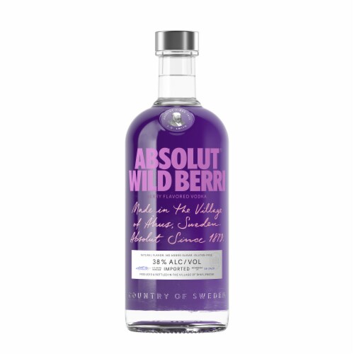 Absolut Wild Berri Flavored Vodka Perspective: back