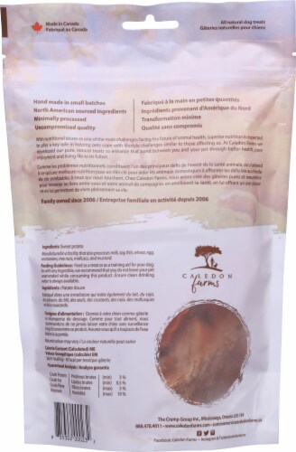 Caledon Farms Sweet Potato Chews All Natural Dog Treats Perspective: back