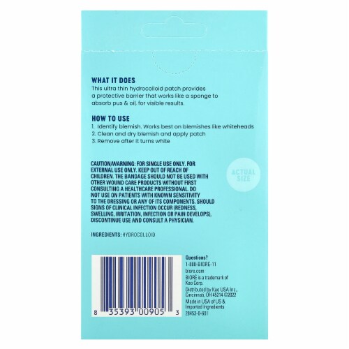 Biore Cover & Conquer Hydrocolloid Blemish Patch Perspective: back