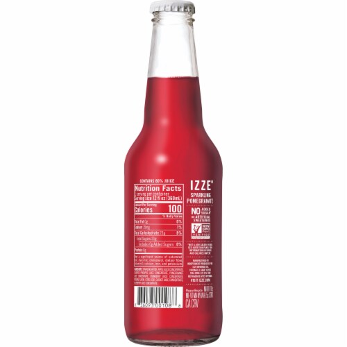 IZZE® Sparkling Juice Drink Pomegranate Flavored Juice Drink Perspective: back