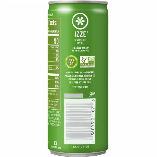 Izze® Sparkling Apple Flavored Juice Beverage 8.4 fl oz Perspective: back