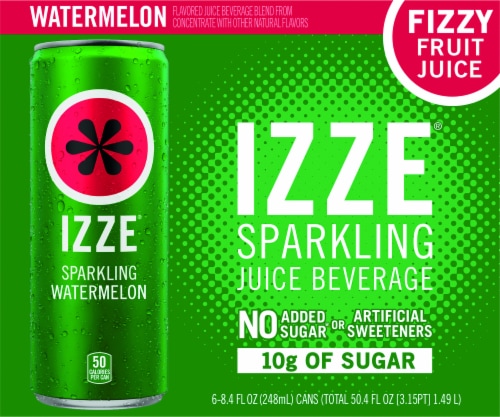 Izze® Sparkling Watermelon Juice Can Pack Perspective: back