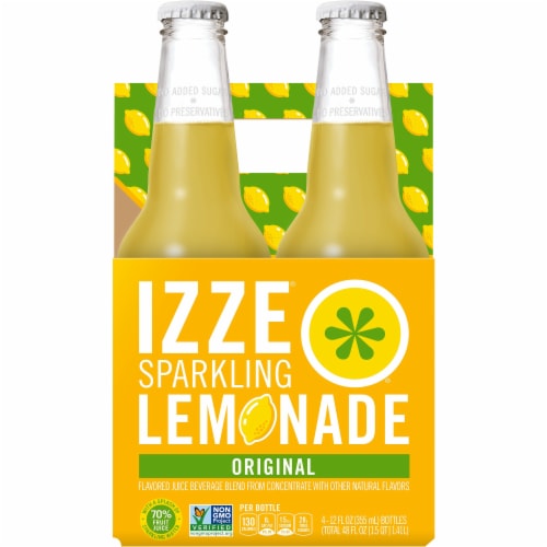 Izze® Sparkling Juice Lemon Flavored Juice Drinks Perspective: back