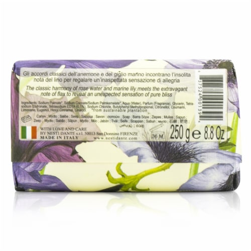 Nesti Dante Dolce Vivere Fine Natural Soap  Portofino  Flax, Rose Water & Marine Lily 250g/8. Perspective: back