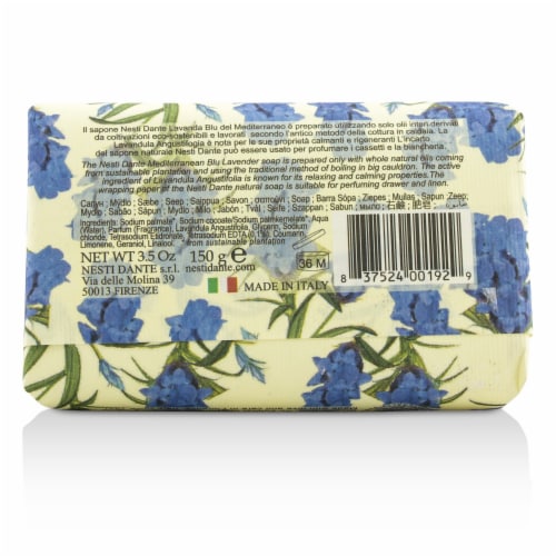Nesti Dante Lavanda Natural Soap  Blu Del Mediterraneo  Relaxing 150g/5.29oz Perspective: back