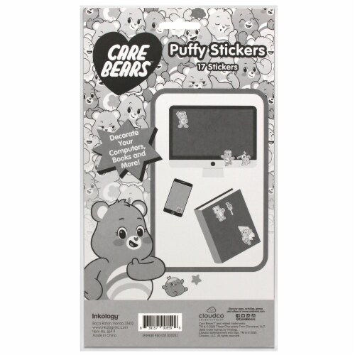 Inkology® Care Bears Puffy Stickers Perspective: back