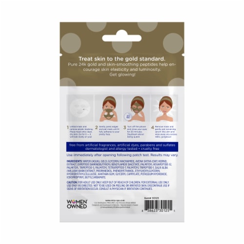 Miss Spa 24K Gold Facial Sheet Mask Perspective: back