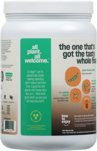 Vega® Real Food Smoothie Chocolate Peanut Butter Blast Protein Powder Perspective: back