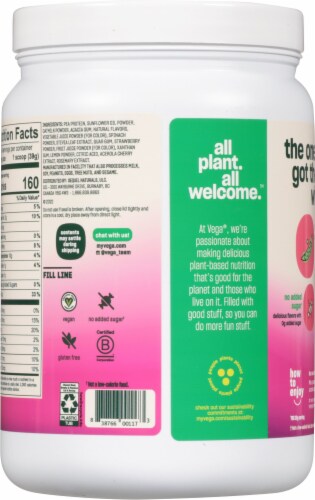 Vega® Real Food Smoothie Wildberry Bliss Protein Powder Perspective: back