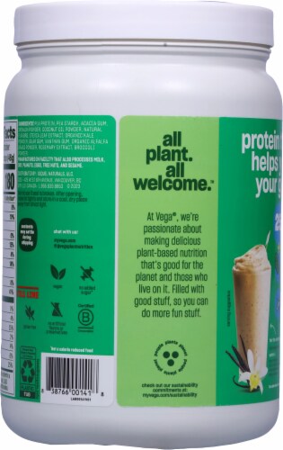 Vega® Vanilla Protein & Greens Powder Perspective: back