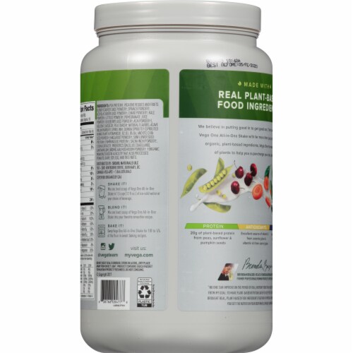 Vega One Coconut Almond All-in-One Shake Drink Mix Perspective: back