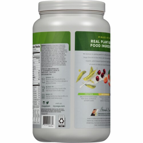 Vega One Organic Mocha All-in-One Shake Drink Mix Perspective: back
