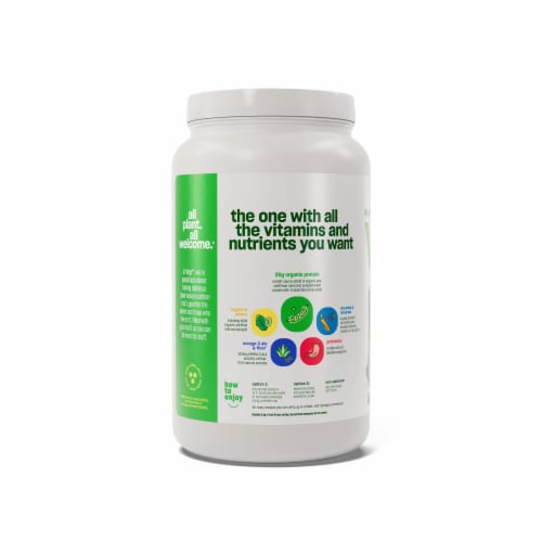 Vega One Organic Chocolate All-In-One Shake Drink Mix Perspective: back