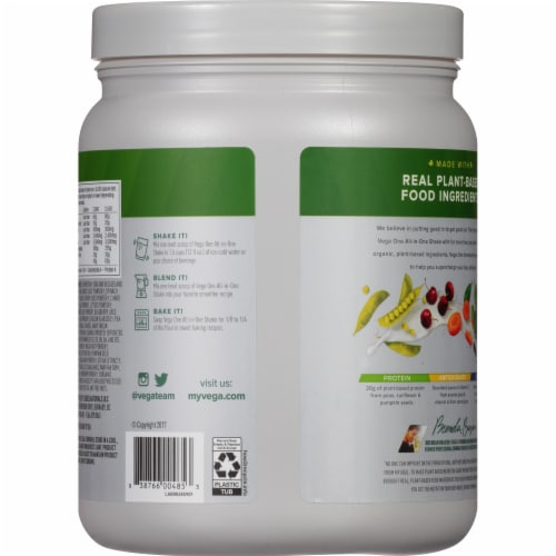Vega One Coconut Almond Flavored All-in-One Shake Perspective: back