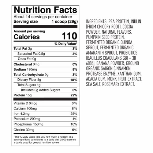 Vega® Hello Wellness™ Choco Cinnamon Banana Blender Free Smoothie Perspective: back