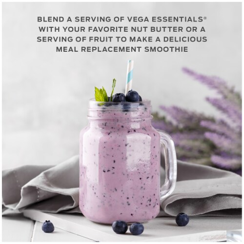 Vega™ Essentials Shake Plant-Based Vanilla Protein Powder Drink Mix Perspective: back