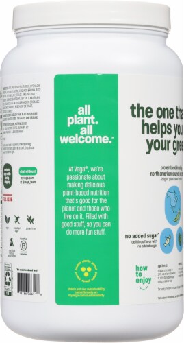 Vega Protein & Greens Vanilla Drink Mix Perspective: back
