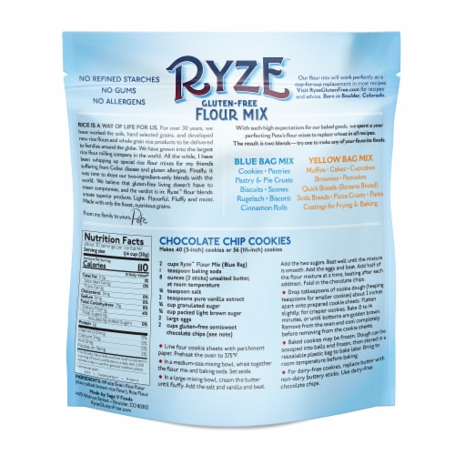 Ryze Gluten-Free Whole Grain Rice Flour Flour Mix Perspective: back