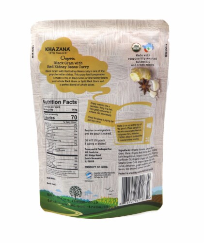 Khazana Organic Black Gram with Red Kidney Beans Curry Perspective: back