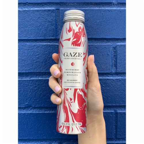Gaze Blueberry Pomegranate Moscato California Wine Based Cocktail Perspective: back