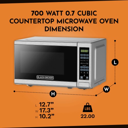 West Bend 0.7 Cu. Ft. 700W Compact Kitchen Countertop Microwave