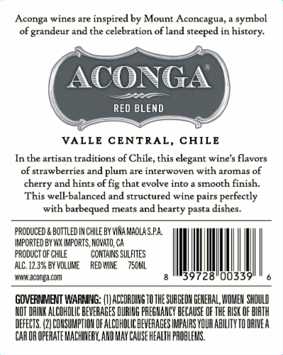 Aconga® Red Blend Perspective: back