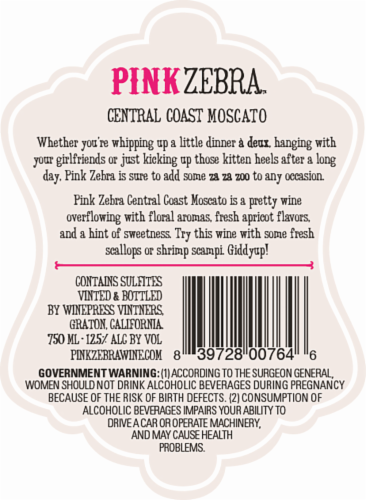 Pink Zebra Moscato Perspective: back