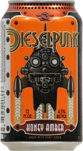 Dieselpunk Beer Honey Amber Perspective: back