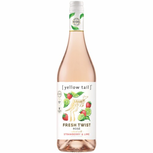 Yellow Tail Fresh Twist Strawberry And Lime Australia Flavored Wine Perspective: back