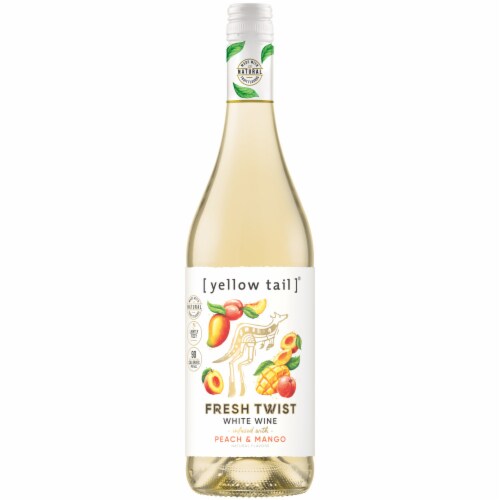 Yellow Tail Fresh Twist Peach And Mango Blend-Australia Australia Flavored Wine Perspective: back