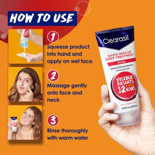 Clearasil® Rapid Rescue Deep Treatment Wash Perspective: back
