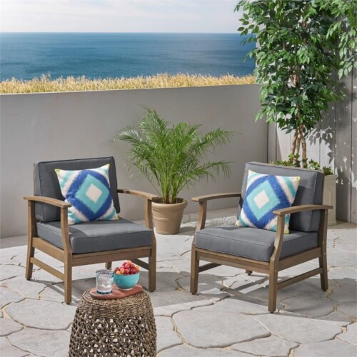 Perla outdoor acacia wood club chair cheap