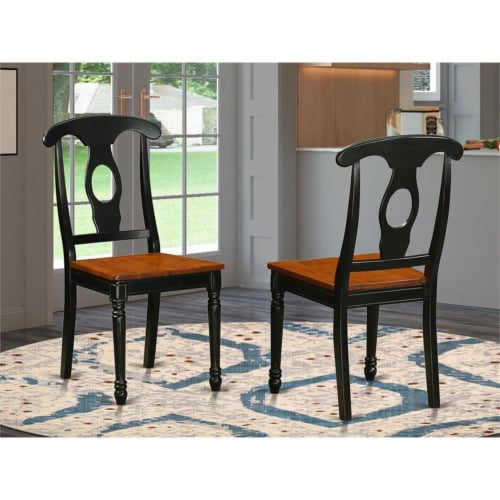 Black and cherry top dining chairs