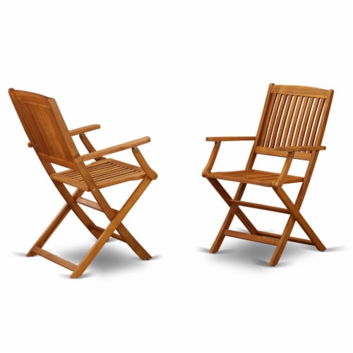 DICM5CANA This 5 Piece Acacia Wooden Patio area Dining Set Perspective: back