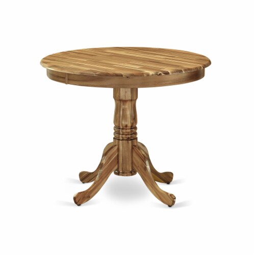 East West Furniture Nicoli 6-piece Wood Dining Set with Slatted Chairs in Cherry Perspective: back