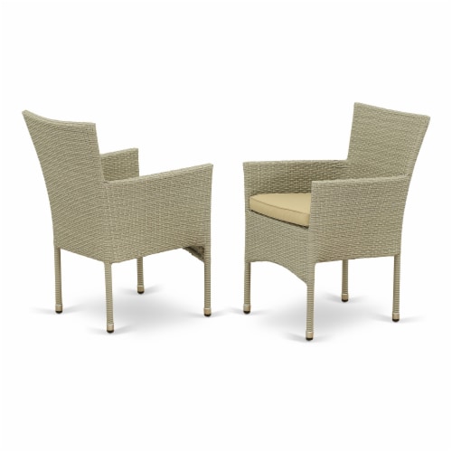 OSBK5-03A 5Pc Outdoor-Furniture Natural Color Wicker Dining Set Perspective: back