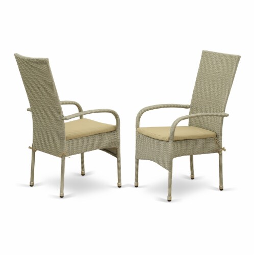 OSOS7-03A 7Pc Outdoor-Furniture Natural Color Wicker Dining Set Perspective: back