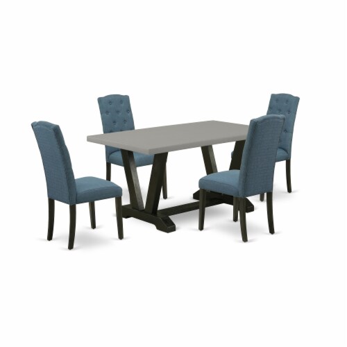 Solid mahogany dining table set deals
