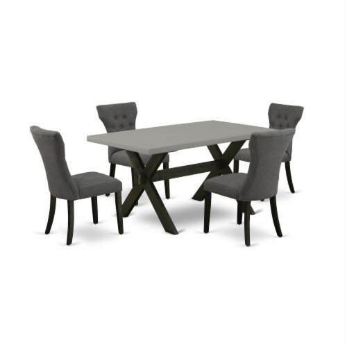 NOWE5BLKW 5Pc Kitchen Dining Table Set 4 Dining Chairs and Wood