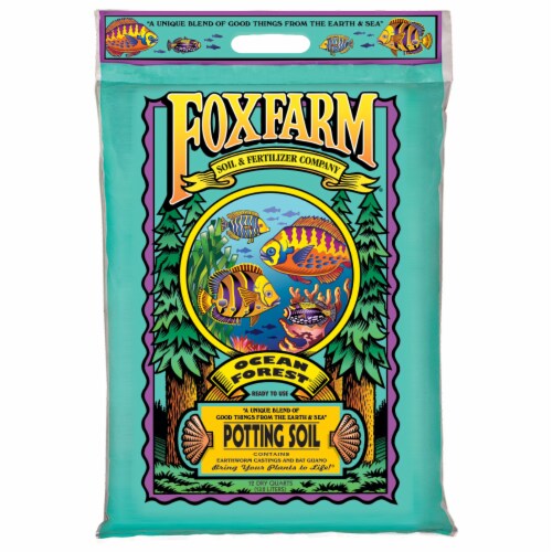 Foxfarm FX14053 Ocean Forest Organic Garden Potting Soil Mix 12 Quarts (3 Pack) Perspective: back