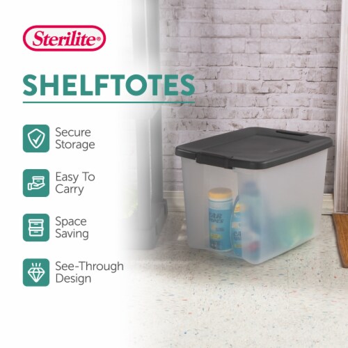 Sterilite 30 Gal Gasket Tote Heavy Duty Stackable Storage Bin with Lid, 3  Pack, 1 Piece - Kroger