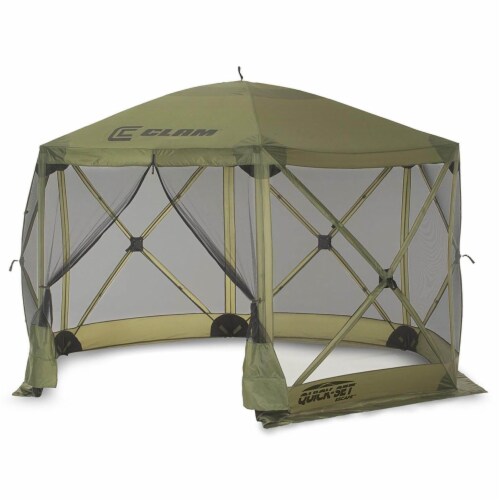 Clam Quick Set Escape Portable Camping Outdoor Gazebo Canopy Shelter (2 Pack) Perspective: back