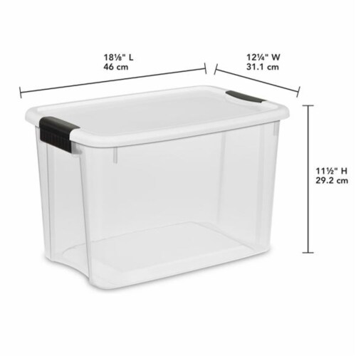 Sterilite 5.7 Qt. Large Clear Plastic Stackable Storage Container