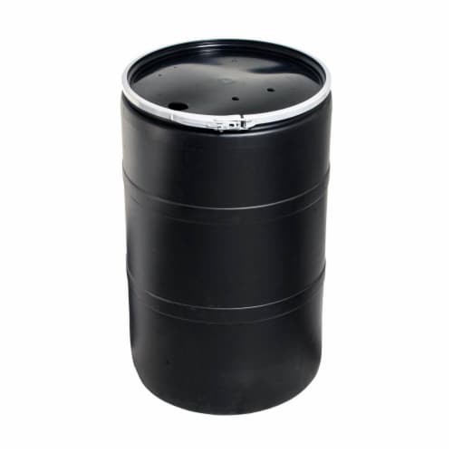 Active Aqua 55 Gallon Drum Hydroponic Reservoir w/ Pre-Drilled Solid Lid, 2 Pack Perspective: back