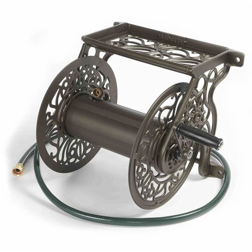 Liberty Garden Model 704 Decorative Outdoor Garden Water Hose Reels (2 Pack) Perspective: back