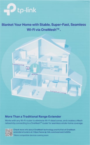 TP-Link RE505X AX1500 Wi-Fi 6 Range Extender Perspective: back